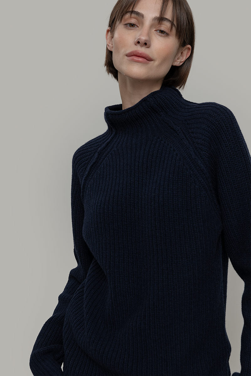 Maglione Collo Alto Unisex Lana Rigenerata Corrado - Rifò Lab Moda circolare made in Italy