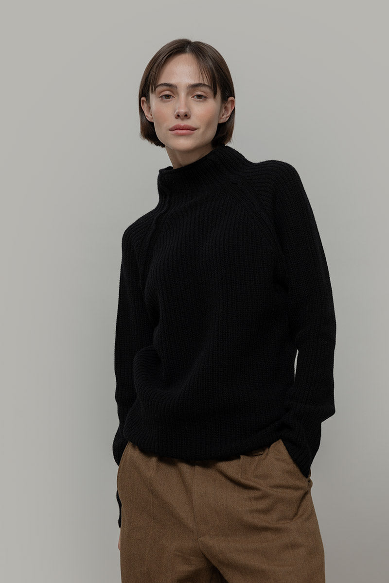 Maglione Collo Alto Unisex Lana Rigenerata Corrado - Rifò Lab Moda circolare made in Italy