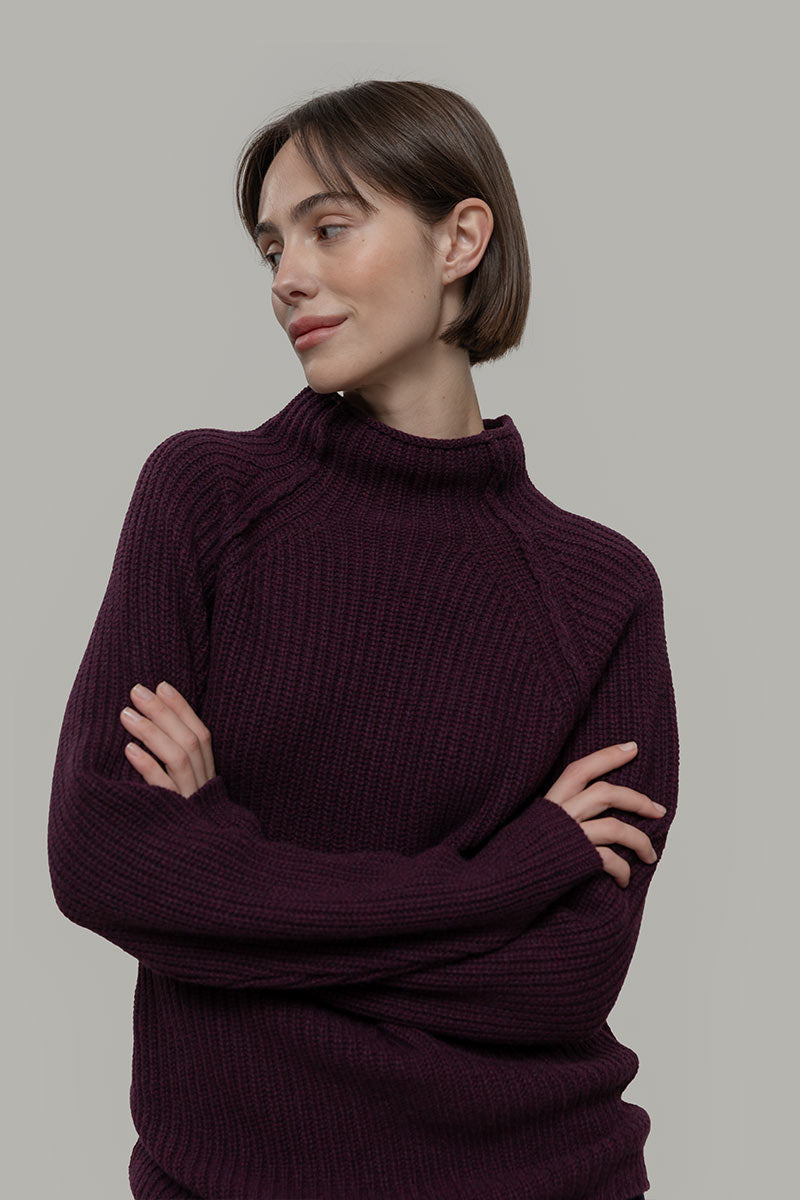 Maglione Collo Alto Unisex Lana Rigenerata Corrado - Rifò Lab Moda circolare made in Italy