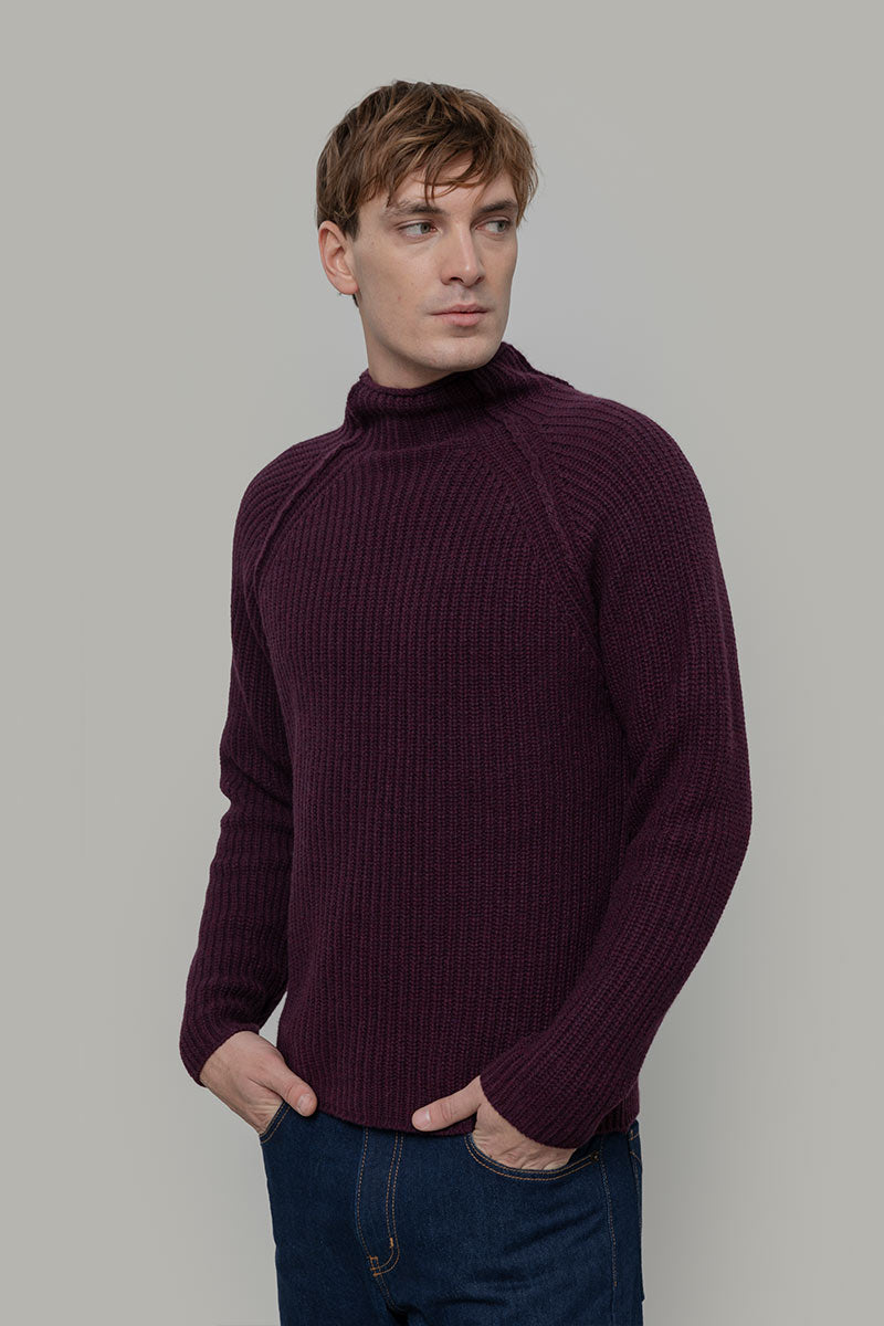 Maglione Collo Alto Unisex Lana Rigenerata Corrado - Rifò Lab Moda circolare made in Italy