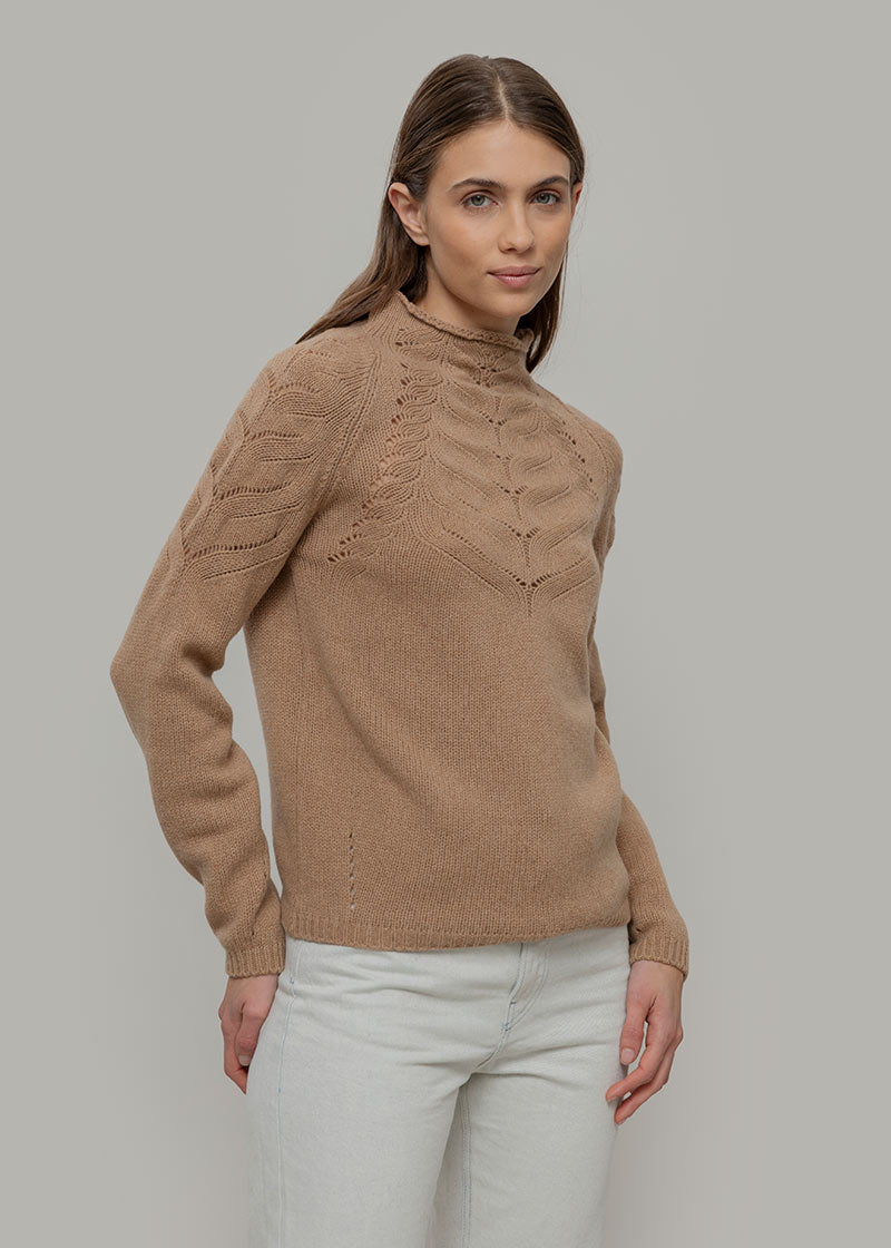 Maglia Donna Lana Corinna Maglione con Trecce Lana Rigenerata - Rifò Lab Moda circolare made in Italy