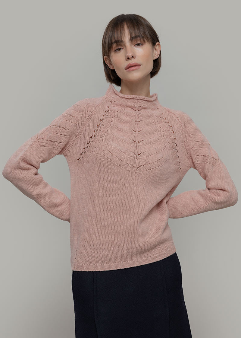 Maglia Donna Lana Corinna Maglione con Trecce Lana Rigenerata - Rifò Lab Moda circolare made in Italy