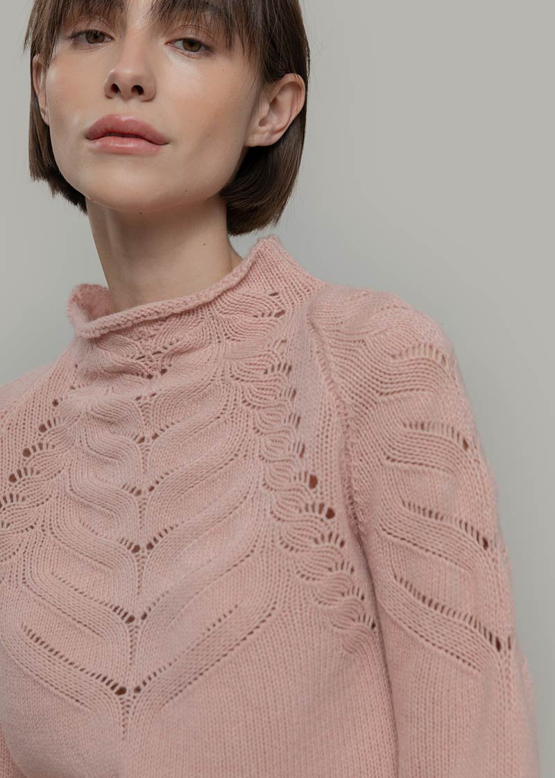 Maglia Donna Lana Corinna Maglione con Trecce Lana Rigenerata - Rifò Lab Moda circolare made in Italy