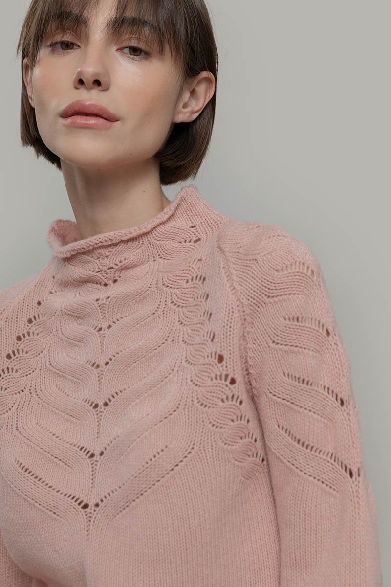 Maglia Donna Lana Corinna Maglione con Trecce Lana Rigenerata - Rifò Lab Moda circolare made in Italy