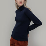Blu Mora | Maglia collo alto cashmere rigenerato