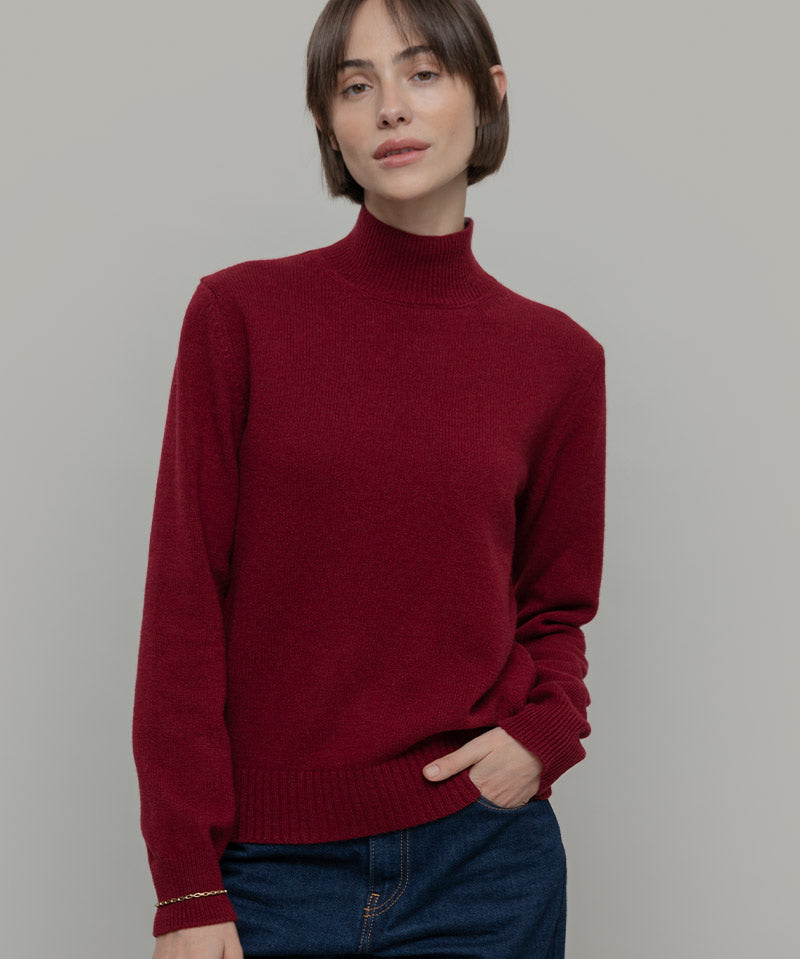 Maglia Collo Alto Donna Cashmere Rigenerato Ada - Rifò Lab Moda circolare made in Italy