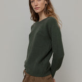Verde Foresta | Maglia cashmere rigenerato