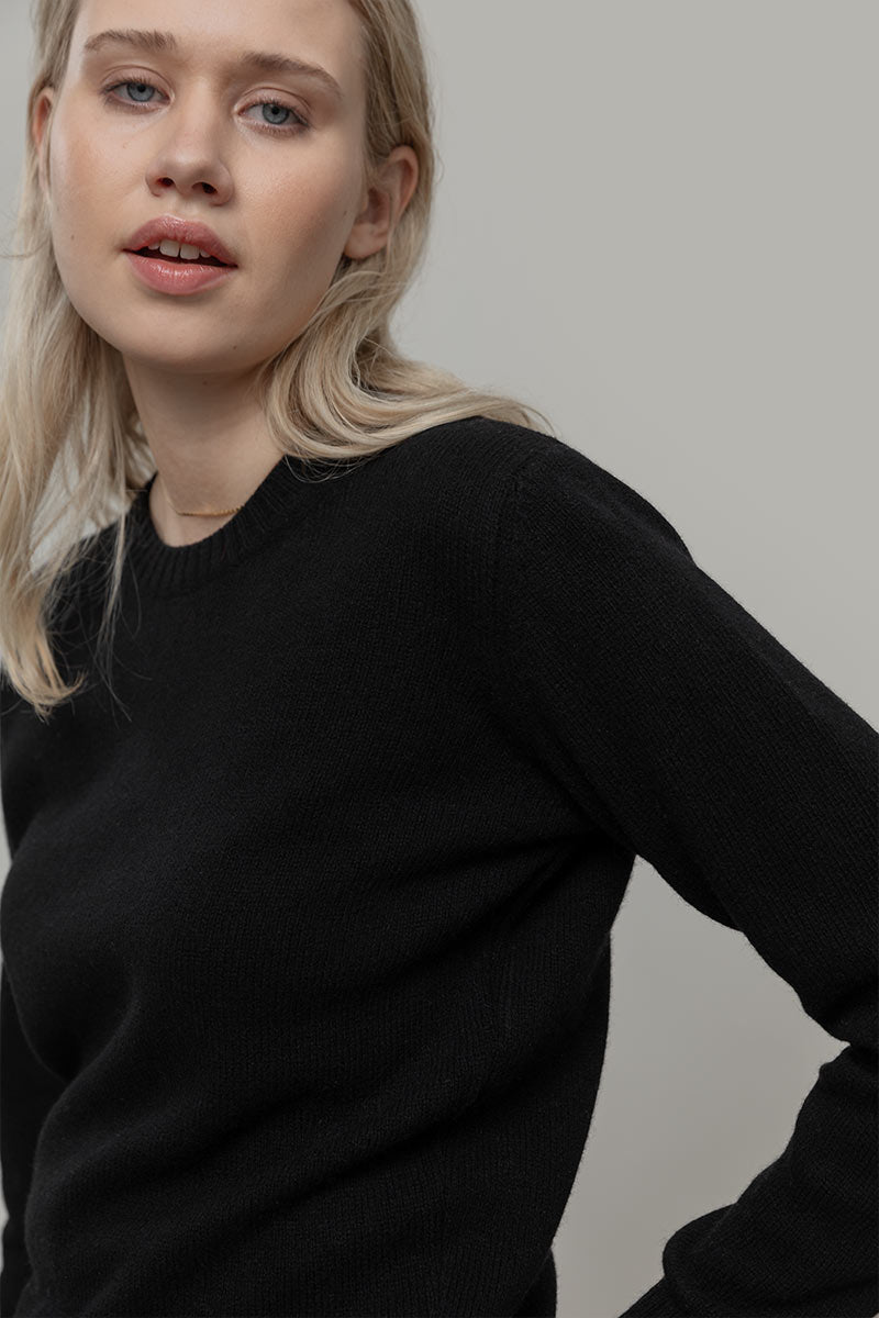 Nero Ardesia | Maglia Donna Lana Rigenerata Laura