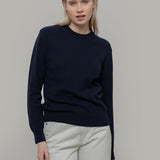 Maglia Donna Cashmere Rigenerato Edda Blu Mora
