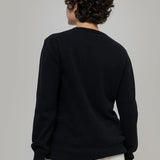 Maglia Donna Cashmere Rigenerato Edda Nero Ardesia - Rifò Lab Moda circolare made in Italy