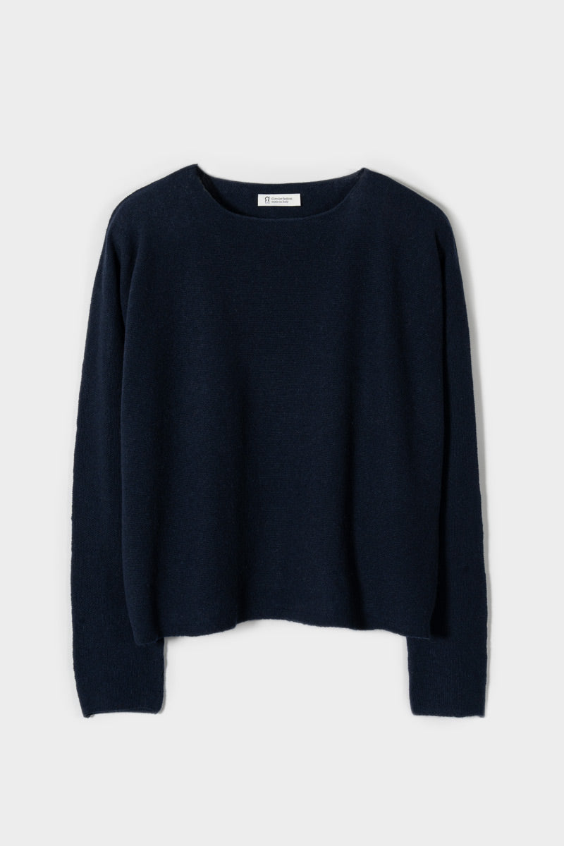 Maglia Donna Cashmere Rigenerato Dorotea Rifò Moda Circolare Made in Italy - Blu