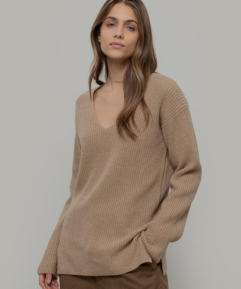 Maglia Donna Cashmere Rigenerato Ester - Rifò Lab Moda circolare made in Italy