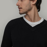 Maglia Scollo a V Uomo Cashmere Costante - Rifò Lab Moda circolare made in Italy