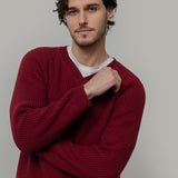 Maglia Scollo a V Uomo Cashmere Costante - Rifò Lab Moda circolare made in Italy
