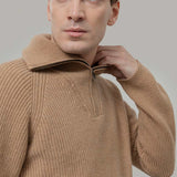 Maglione con Zip Uomo Lana Rigenerata Stefano - Rifò Lab Moda circolare made in Italy