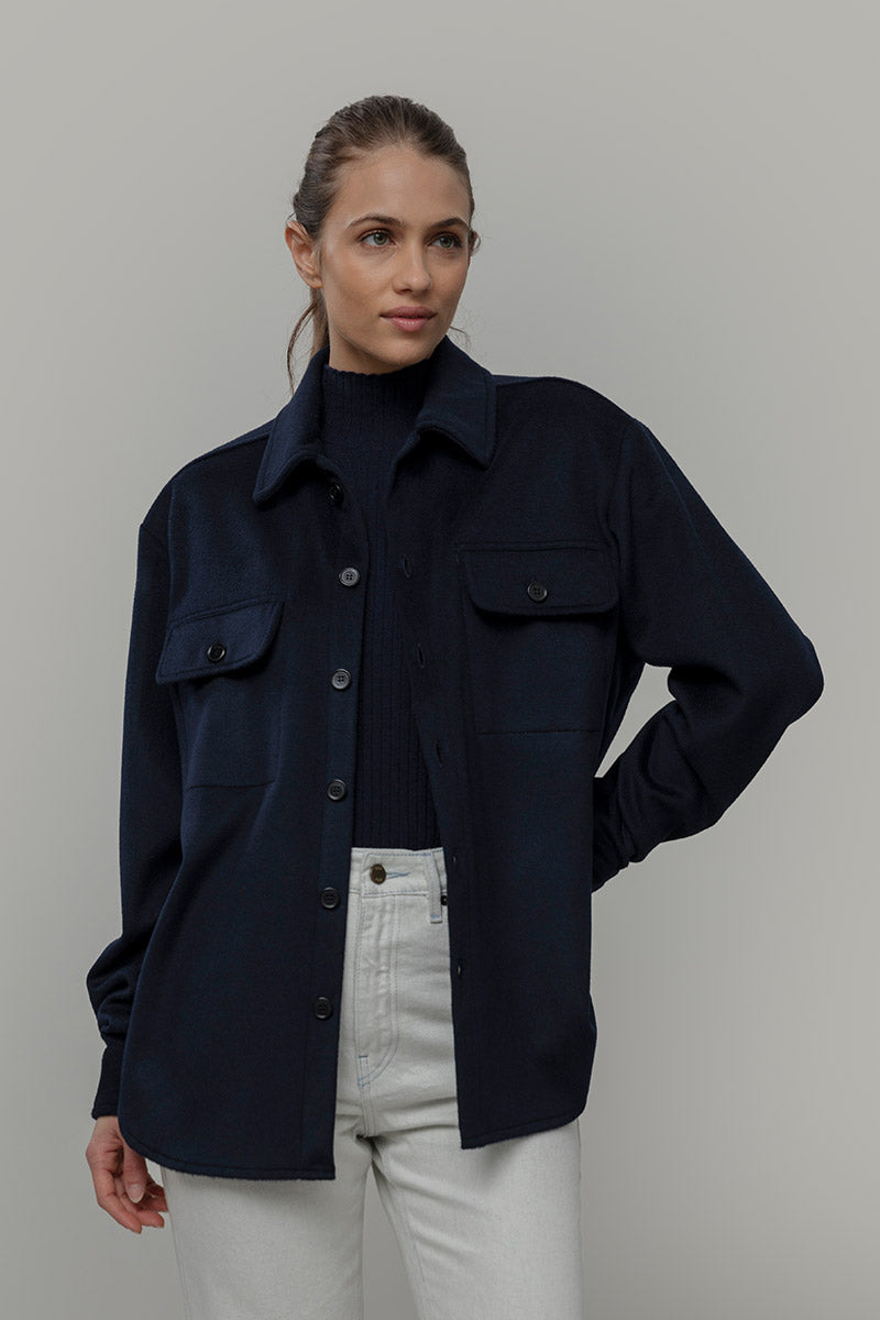 Overshirt Giacca Lana Donna e Uomo Unisex Lana Rigenerata - Rifò Lab Moda circolare made in Italy