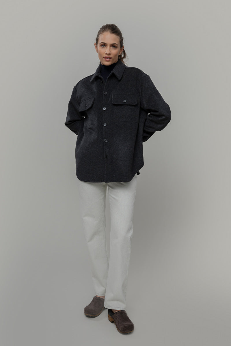 Overshirt Giacca Lana Donna e Uomo Unisex Lana Rigenerata - Rifò Lab Moda circolare made in Italy