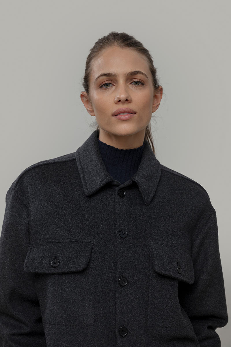 Overshirt Giacca Lana Donna e Uomo Unisex Lana Rigenerata - Rifò Lab Moda circolare made in Italy