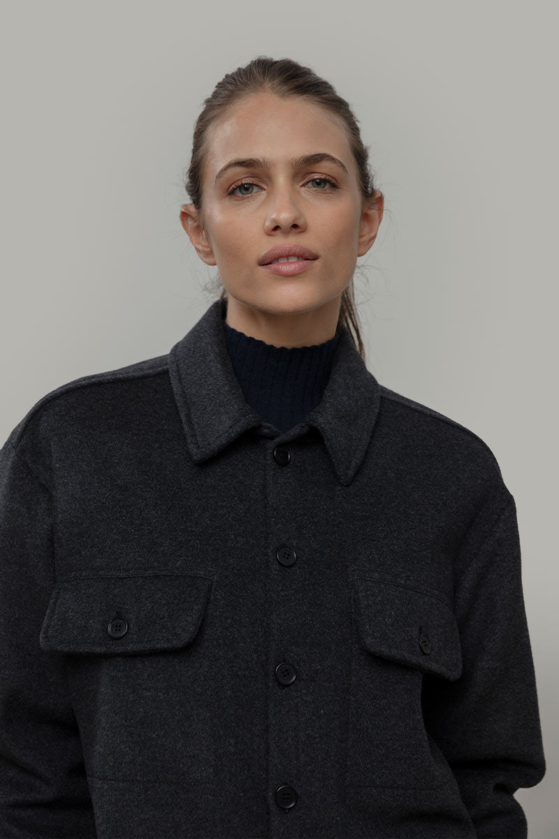 Overshirt Giacca Lana Donna e Uomo Unisex Lana Rigenerata - Rifò Lab Moda circolare made in Italy