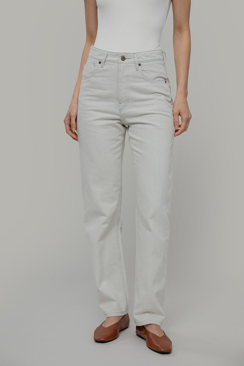 Women Recycled Cotton Jeans White Rifò - Main Image