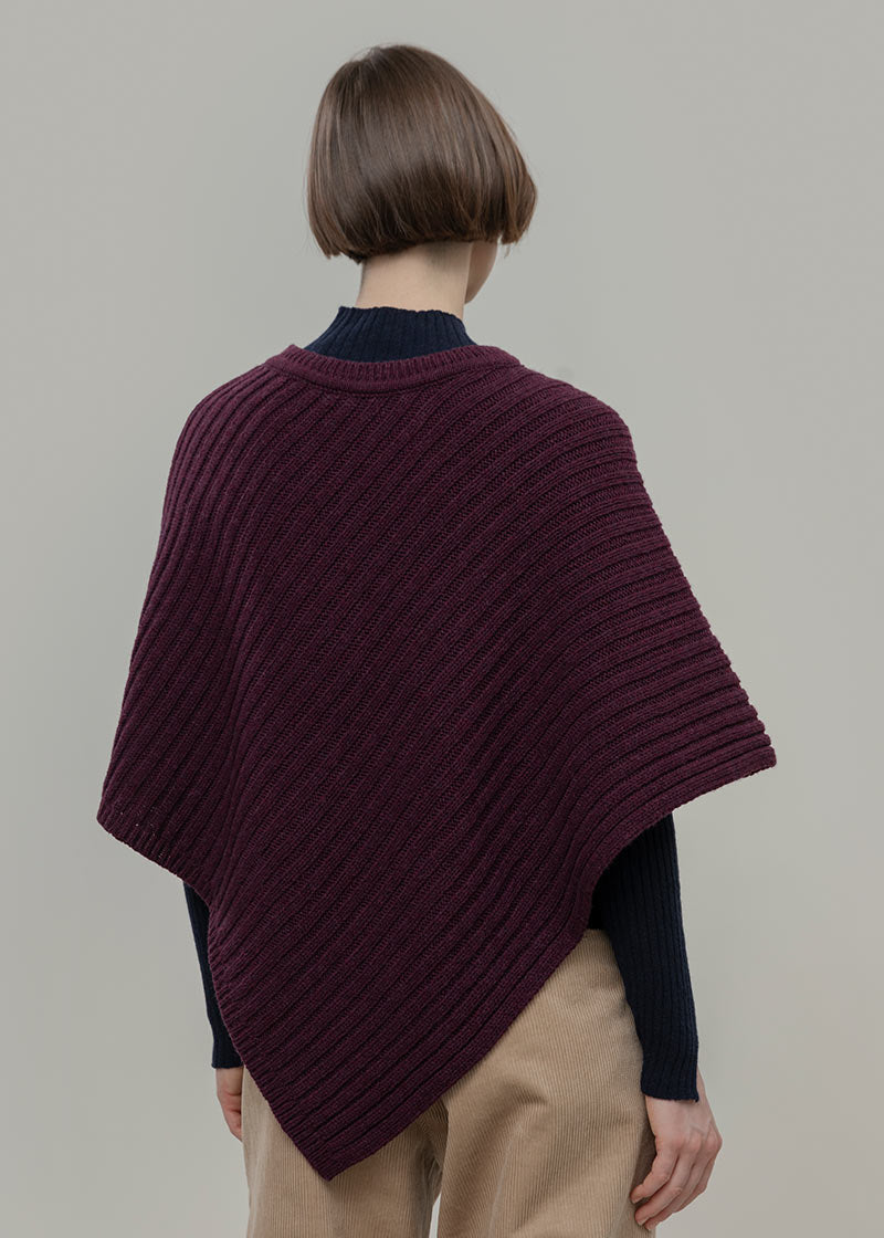 Mantella Donna Poncho Donna Lana Linda - Rifò Lab Moda circolare made in Italy