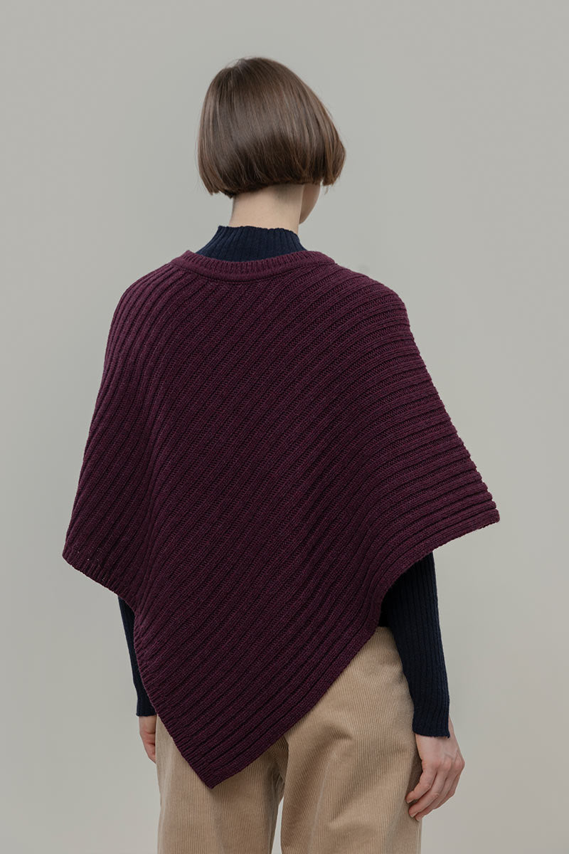 Mantella Donna Poncho Donna Lana Linda - Rifò Lab Moda circolare made in Italy
