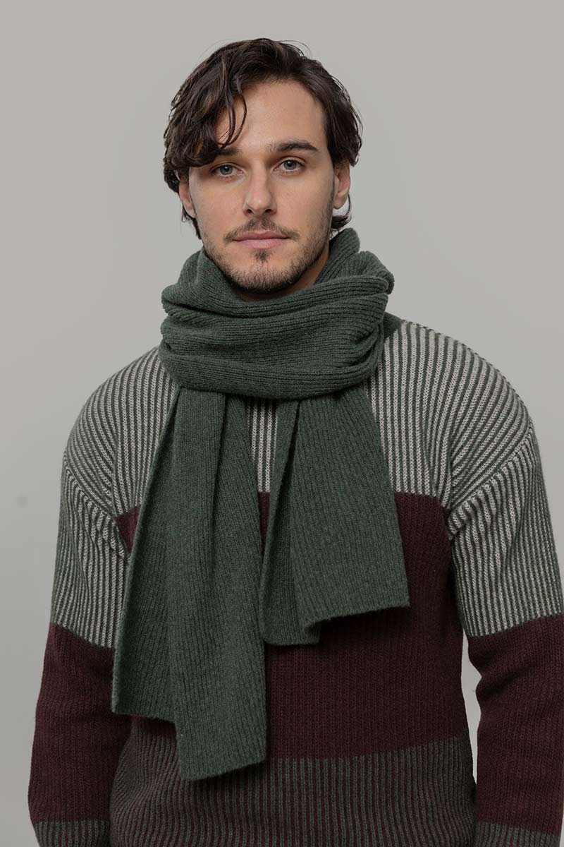 Sciarpa Costine cashmere rigenerato Federico - Rifò Lab Moda circolare made in Italy