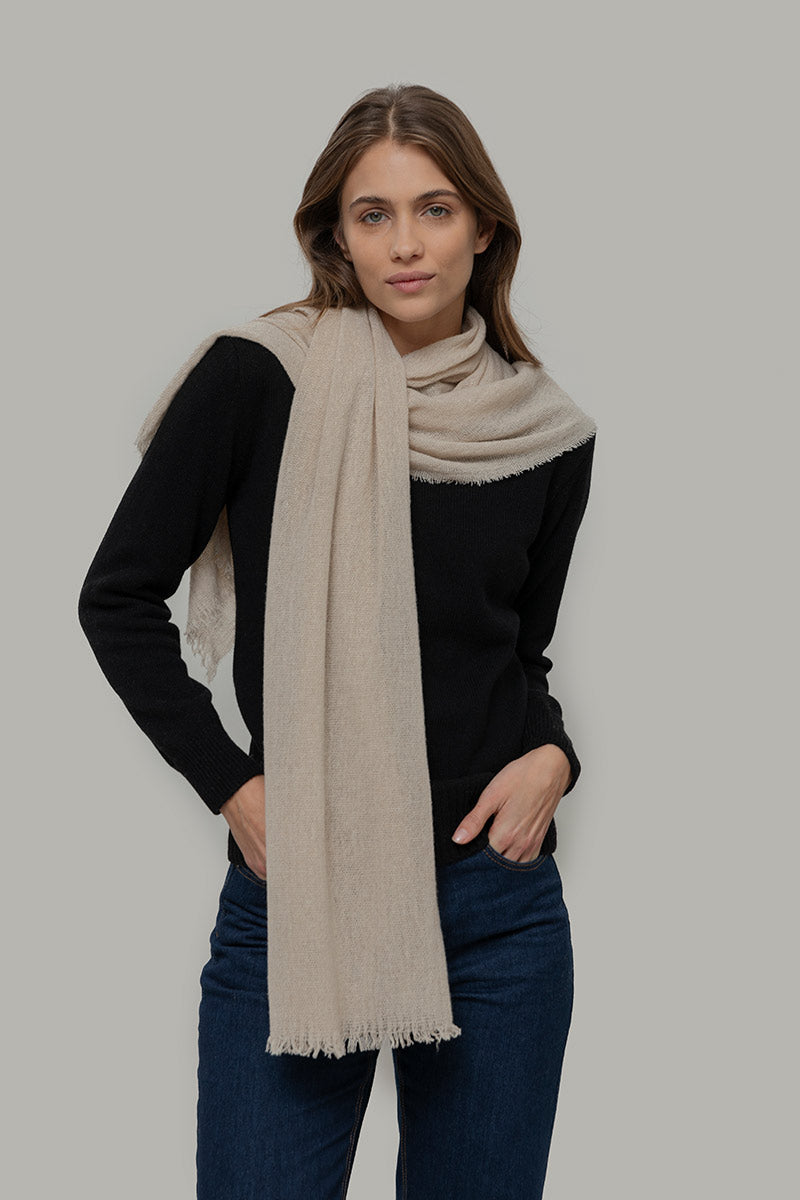 Stola Donna Uomo Pashmina Cashmere Rigenerato Zefiro - Rifò Lab Moda circolare made in Italy