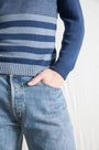  Maglioncino righe jeans rigenerato Marlon