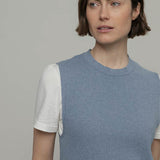 Vestito Donna Cotone Rigenerato Camilla Blu Azzurro - Rifò Lab Moda circolare made in Italy