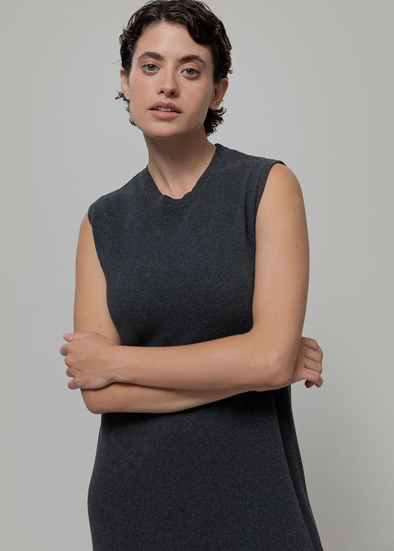Vestito Donna Cotone Rigenerato Camilla Nero - Rifò Lab Moda circolare made in Italy