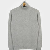 Grigio Calce | Maglia collo alto cashmere rigenerato