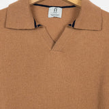 Beige Noce | Maglia polo uomo cashmere rigenerato