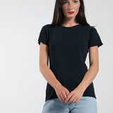 Nero Corvino | Tshirt costina cotone rigenerato