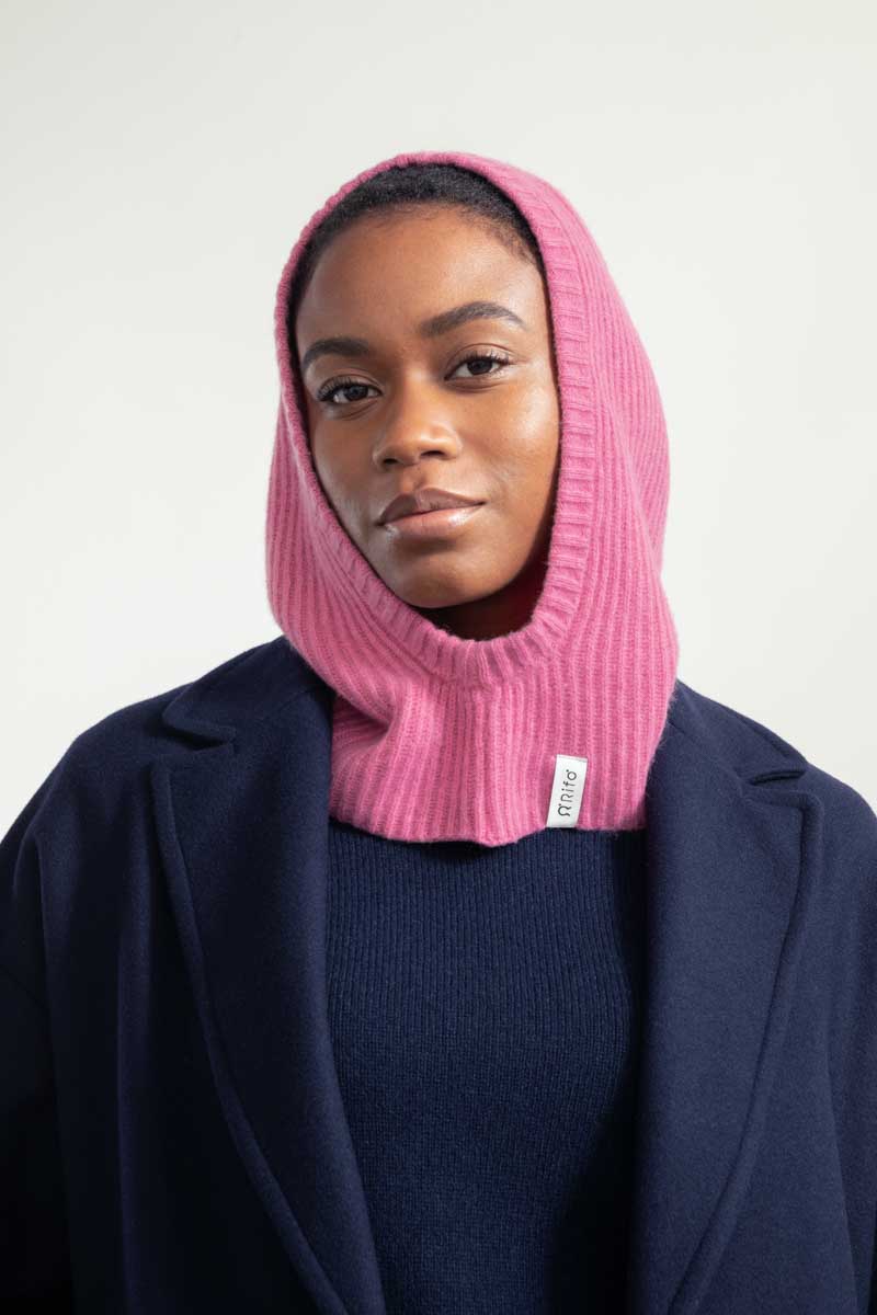 Balaclava Unisex Cashmere Rigenerato Marika Rosa Confetto