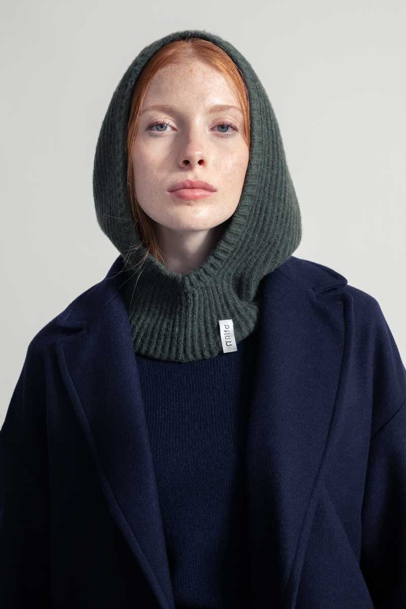 Balaclava Unisex Cashmere Rigenerato Marika Verde Foresta