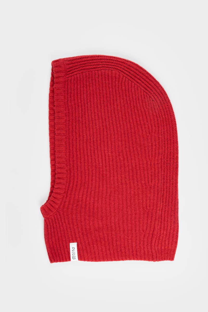 Balaclava Cashmere Donna Uomo Riciclato Rosso Marika - Rifò Lab Moda circolare made in Italy