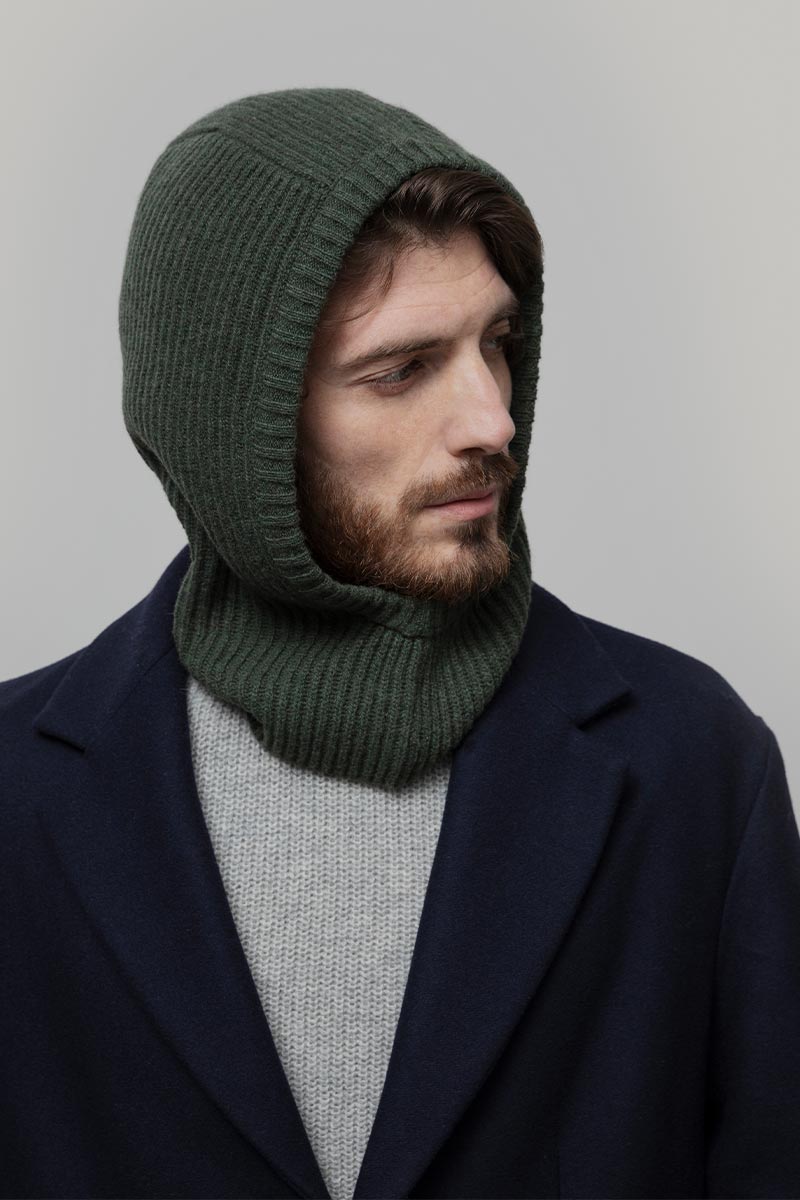 Balaclava Unisex Cashmere Rigenerato Marika Verde Foresta