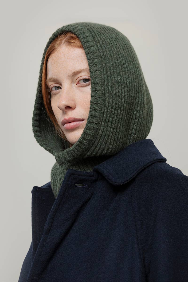 Balaclava Unisex Cashmere Rigenerato Marika Verde Foresta