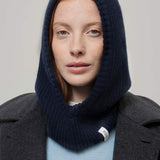 Balaclava Cashmere Donna Uomo Riciclato Blu Marika - Rifò Lab Moda circolare made in Italy