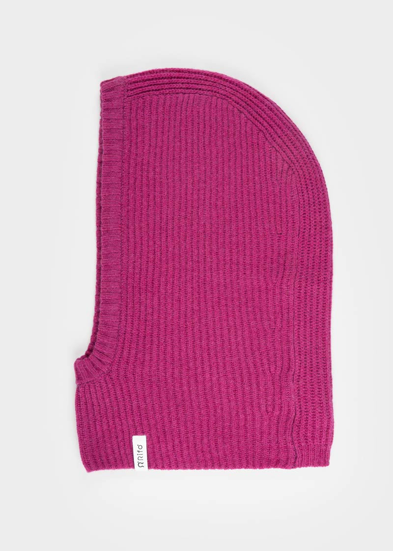 Balaclava Cashmere Donna Uomo Riciclato Fucsia Marika - Rifò Lab Moda circolare made in Italy