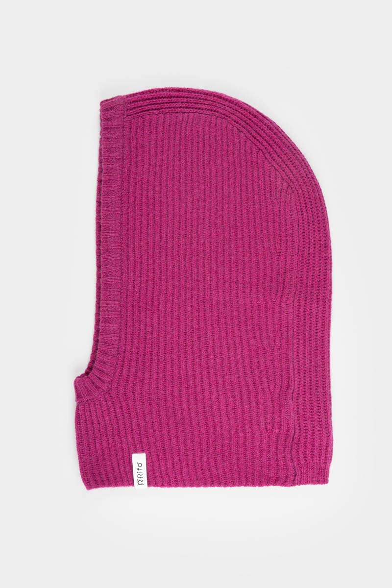 Balaclava Cashmere Donna Uomo Riciclato Fucsia Marika - Rifò Lab Moda circolare made in Italy