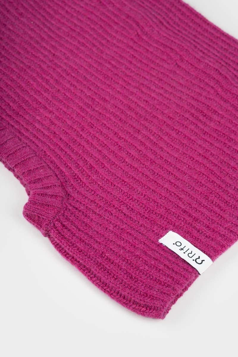 Balaclava Cashmere Donna Uomo Riciclato Fucsia Marika - Rifò Lab Moda circolare made in Italy