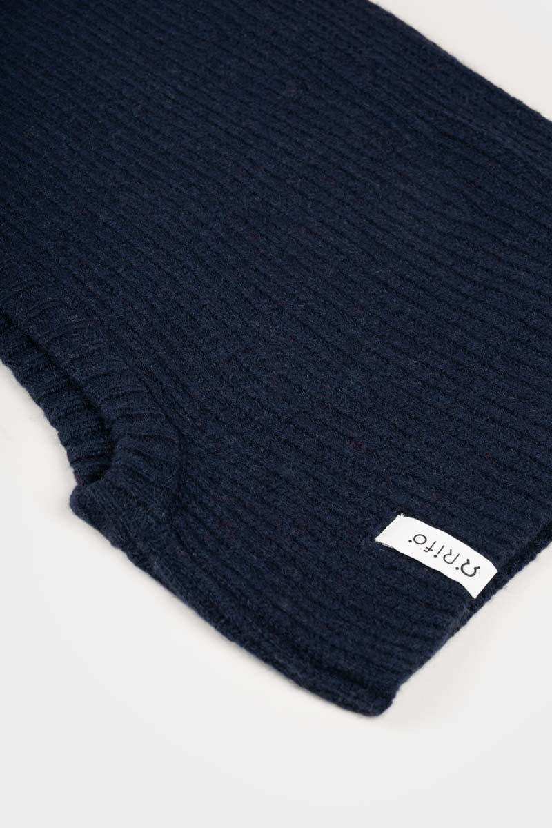 Balaclava Cashmere Donna Uomo Riciclato Blu Marika - Rifò Lab Moda circolare made in Italy