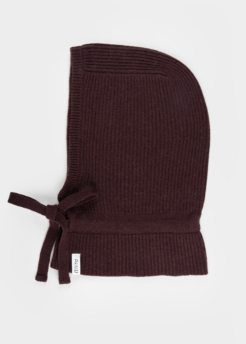 Balaclava Donna Cashmere con Lacci Magda - Rifò Lab Moda circolare made in Italy