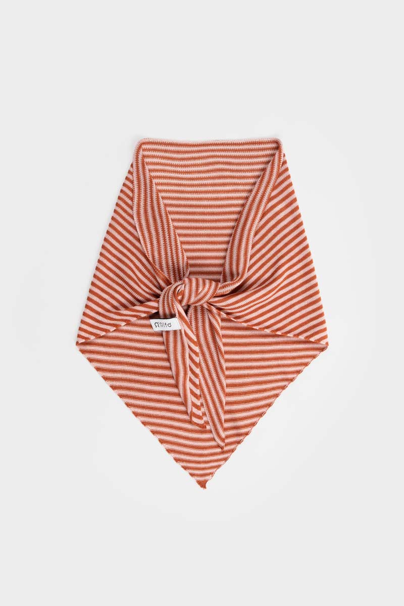 Women 100% Viscose Scarf Bandana Pink/Brown - Rifò