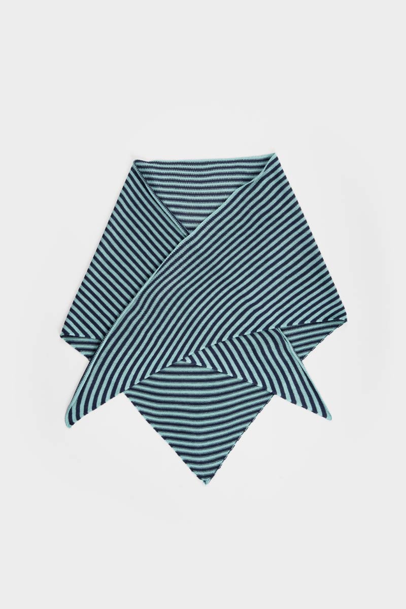 Women 100% Viscose Scarf Bandana Green/Blue - Rifò