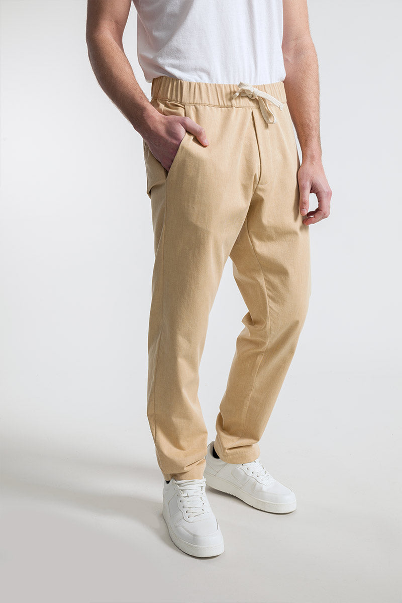 Giallo Ocra | Pantalone Uomo Cotone Rigenerato Brando