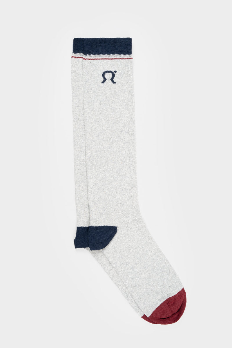 Calzini Lunghi Donna e Uomo Cotone Grigio Tino - Rifò Lab Moda circolare made in Italy