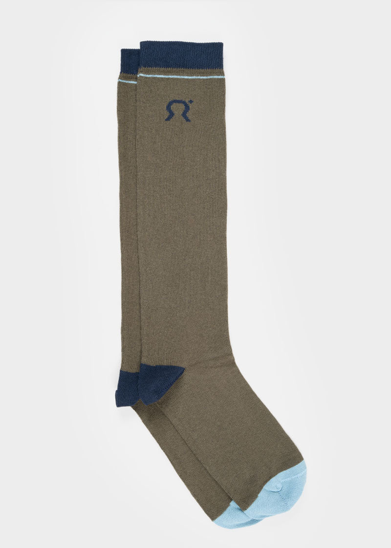 Calzini Lunghi Donna e Uomo Cotone Verde Tino - Rifò Lab Moda circolare made in Italy